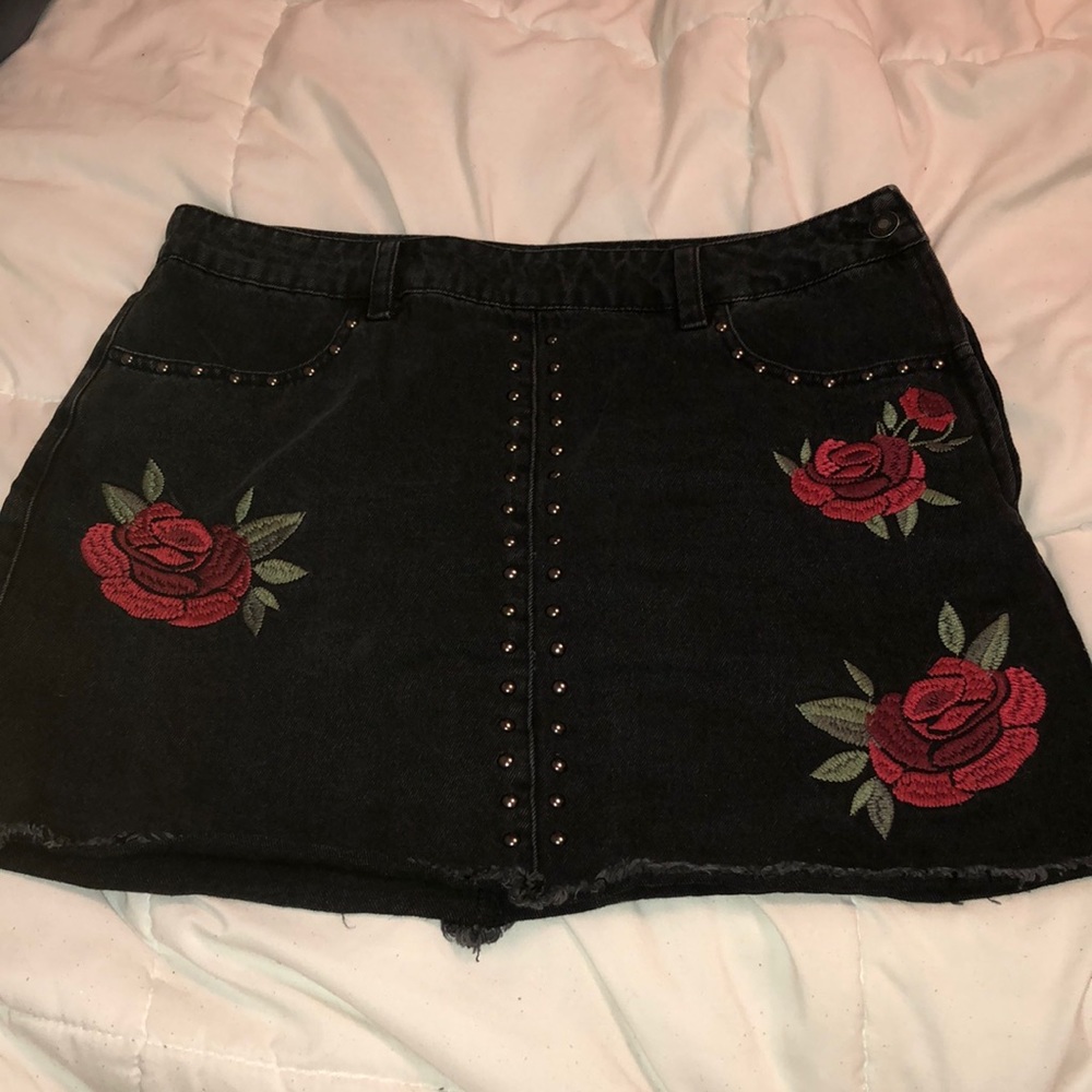 DENIM HIGH WAISTED SKIRT